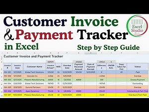 Customer Invoice and Payment Tracker Sheet in Excel