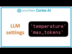 Snowflake AI/GenAI: LLM Settings in Snowflake