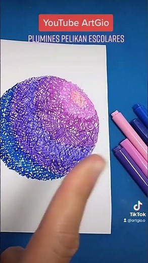 Como degradar una esfera con plumones delgados