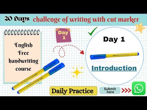 How to write with cut marker | 20 Days challenge of writing with cut marker | Day 1