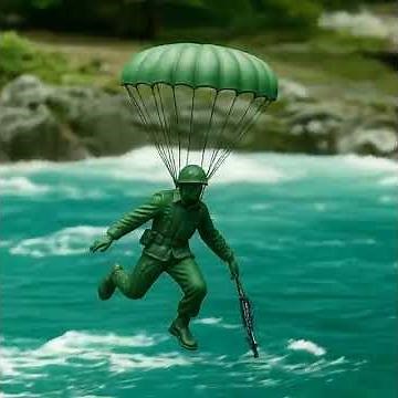 "Epic Toy Soldier Battle – Parachute drop Animation