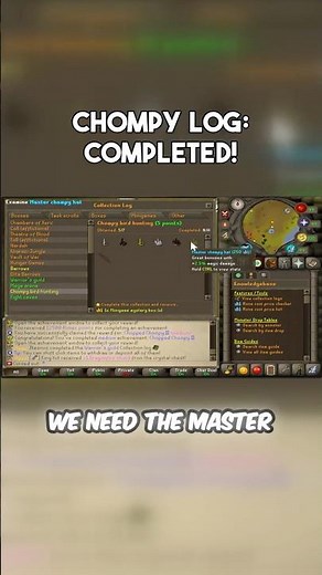 I COMPLETED THE CHOMPY BIRD COLLECTION LOG! #gaming #Runex #rsps #osrs #oldschoolrunescape #rx