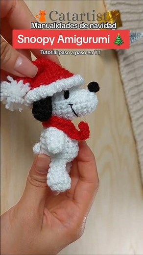 Snoopy Amigurumi ❤️😍 Crochet Tutorial paso a paso 🎄 #crochet #snoopy #christmasdiy