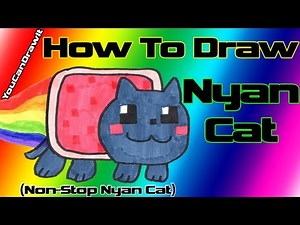 How To Draw Nyan Cat from Non-Stop Nyan Cat ✎ YouCanDrawIt ツ 1080p HD