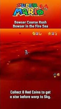 Super Mario 64 Course Rush: Fire Sea #8RedCoins #Hard