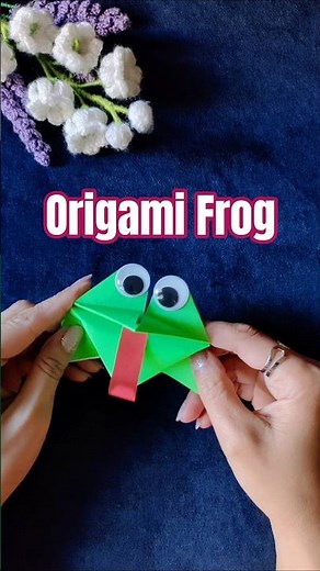 Easy Origami Frog #diy #frog #funny #craft #art #tutorial