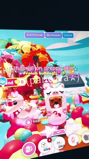 ||tutorial on preppy French bulldog skin!!💗🪩 ⋆୨୧˚ некоторые вещи не грузились(( #skin #viral #adoptme #tutorial #recomendation
