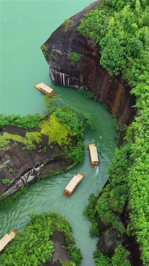 Wuyi Mountain's Hidden Paradise 🇨🇳 | Nine Bend Stream Drone View | Fujian, China#viralshort #drone