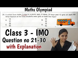 IMO Class 3 Question Paper| Math Olympiad Sample Papers 2022-23 | SOF IMO sample papers| Grade 3 IMO