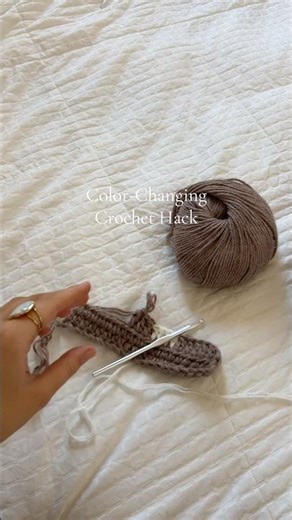 How to change the color / Crochet #crochet #crochetpattern #crochettricks