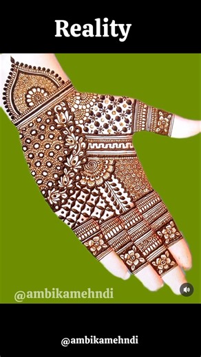 expectation v/s reality ✨| Beautiful mehndi design | #shorts #trending