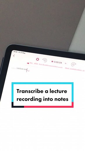 Transcribe a Lecture Recording into Notes
