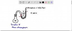 a flask containing helium gas is connected to an open ended mercury manometer the open end is exposed to the atmosphere where the prevailing pressure is 752 torr the mercury level in the ope 81955