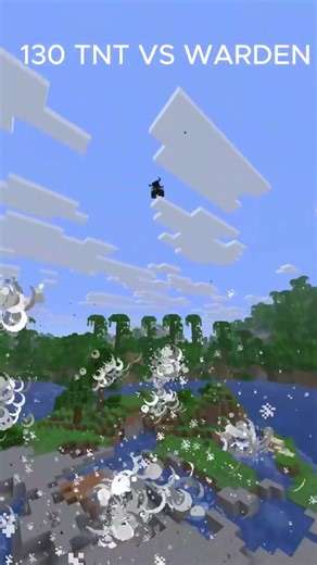 MINECRAFT 130TNT VS WARDEN #shorts #minecraft #gaming