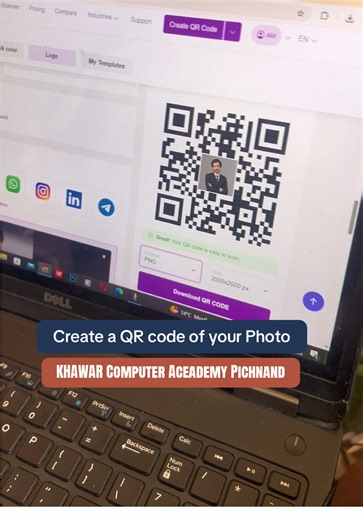 Create a QR code of your photo #khawarcomputeracademy #qrcode #foryoupage #computertips