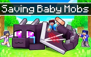 【Aphmau】我的世界拯救小小末影龙Tiny Saving BABY MOBS In Minecraft!