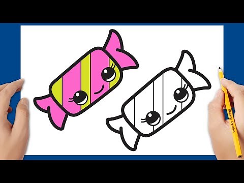 Comment dessiner un bonbon facile