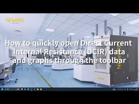 How to quickly open Direct Current Internal Resistance (DCIR) data and graphs through the toolbar