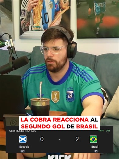 LA COBRA REACCIONA AL SEGUNDO GOL DE VINICIUS BRASIL A ESCOCIA #argentina #lacobraaa #davooxeneize #bocajuniors #kick #mundial2026 #haiti #marruecos #brasil