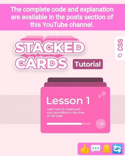🃏Stacked Cards Animation #css #javascript #html #cards #tutorial #how #animation #webdesign #webdev