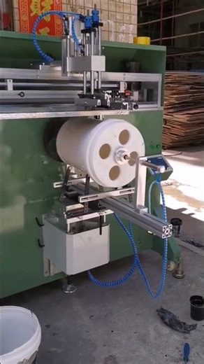 Plastic Bucket Screen Printing Machine in Action - Good tools and machinery make work easy