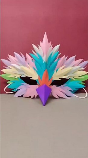 🦜 How to Make a Colorful Bird Mask from Paper | DIY Carnival Mask 🎭✨