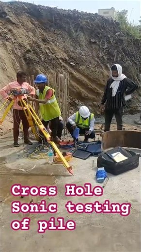 Cross Hole sonic logging testing of pile