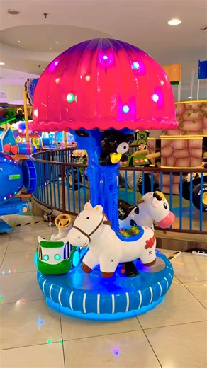 Cute horse cow carousel pink blue mushroom 🍄 🐮 🐴 #carousel #cute