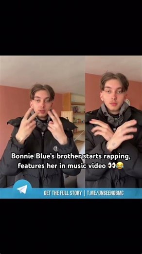 Bonnie Blue’s brother starts rapping 👀😂 #shorts
