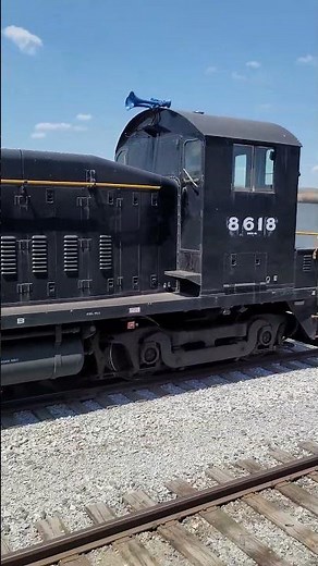 Strasburg Rail Road SW8 No. 8618 resting on a siding