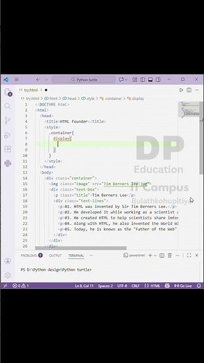 How to create a Profile Page using HTML & CSS | Tim Berners-Lee 💻