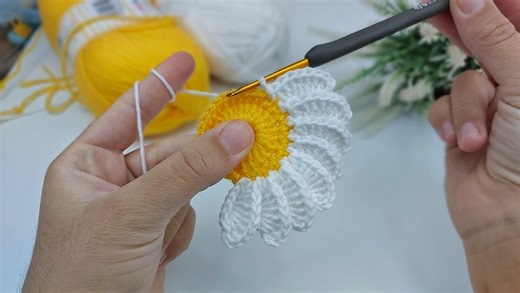 Beautiful esaiest and fastest Crochet daisy flower motif #Crochet #flower #flovers #diy #handmade #crafts | Crochet Knitting Love