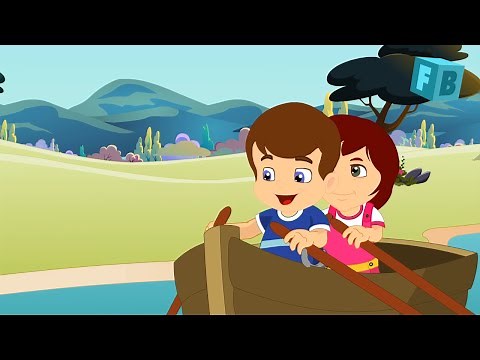 Row row Row your boat | Flickbox Nursery Rhymes and Kids Songs with Lyrics