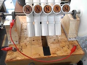 4 pole Newman Motor powered by an Axial Flux Generator