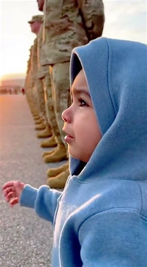 2-Year-Old Confronts Soldier Dad Then Melts Into His Arms #emotional #militaryhomecoming #soldier