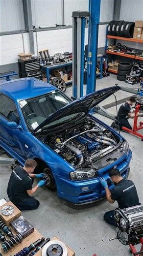 “Abandoned Skyline R34 → Full JDM Restoration & Night Run 🔥” #carrestoration