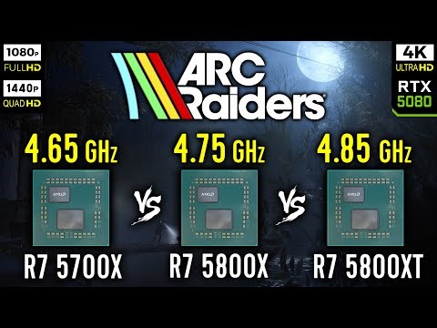 Ryzen 7 5700X vs Ryzen 7 5800X vs Ryzen 7 5800XT in ARC Raiders | RTX 5080 [ 1080p, 1440p, 4K ]