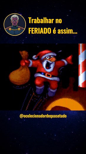 O Colecionador de Quase Tudo on Instagram: "Daze Before Christmas: O dia em que o Papai Noel virou herói de videogame! 🎁👊 Trabalhar no feriado não é fácil nem para o Papai Noel! 😅 Você conhece "Daze Before Christmas"? Esse é um clássico cult de plataforma desenvolvido pela Funcom (sim, a mesma de Conan Exiles!). Ele é considerado "raro" por aqui porque quase não foi distribuído nas Américas, ficando restrito à Europa e Austrália. Confira o sofrimento do bom velhinho nesse gameplay nostálgico!