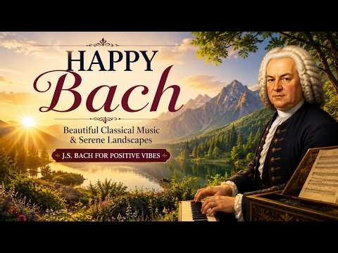 🌞 Happy Bach | Beautiful relaxing music & Serene Morning Landscapes | J.S. Bach for Positive Vibes🌿
