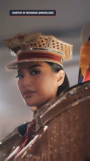 Miss Universe Philippines Michelle Dee stuns in her national costume for #MissUniverse2023, ahead of the pageant’s national costume competition on Friday, November 17. Michelle’s costume is “a salute to her role as an Air Force reservist” and features artwork of Philippine tourist spots. UPDATES: https://www.rappler.com/entertainment/updates-miss-universe-2023/ | Rappler