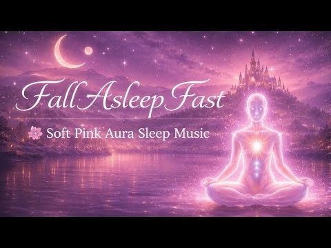 Fall Asleep Fast 🌸 Soft Pink Aura Sleep Music for Deep Relaxation