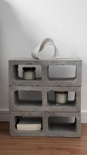 DIY: Como Fazer uma Mesa de Cabeceira com Blocos de Concreto