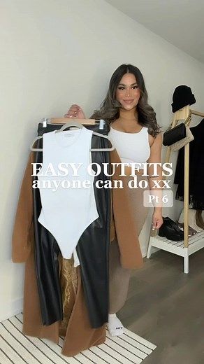 Easy peasy🌟🤍 #midsizefashion #easyoutfits #casualoutfit #leatherleggings #leatherpants #howtostyle