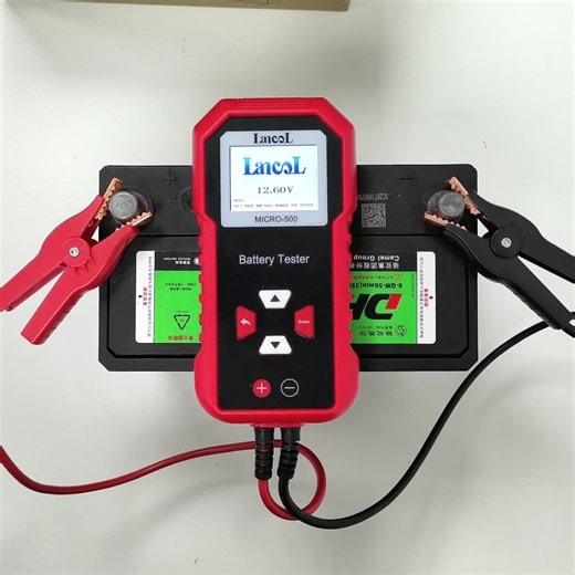 12V Lead-Acid AGM-GEL & Lithium Battery Tester Plastic Analyzer with QR Code Generation for Cars for Models with 12V Cables