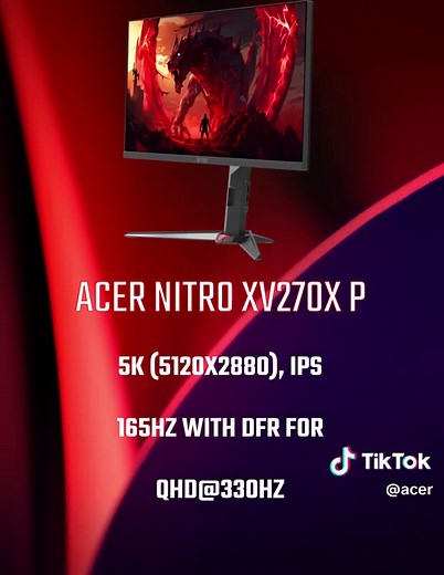 Acer Nitro XV270X P Monitor: 5K Resolution Unleashed