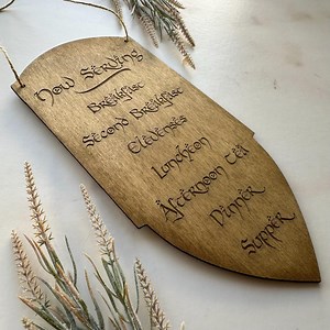 Hobbit Daily Meals Engraved Plaque, Lord of the Rings, Hobbit Fans, Hobbit Decorations, LOTR Theme Decor, LOTR Fans - Etsy