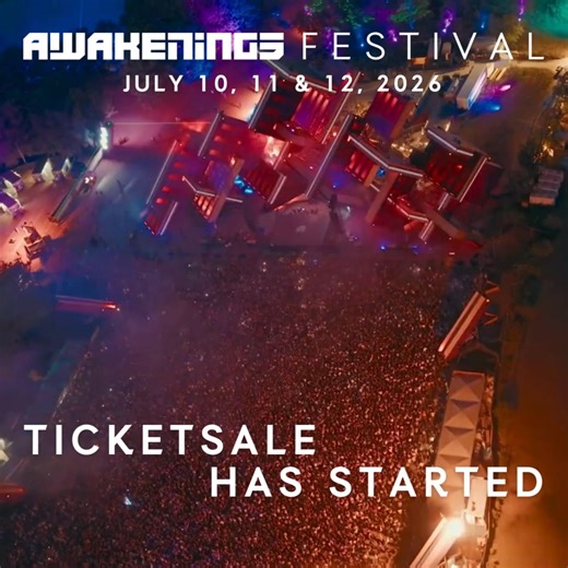 COMING IN STRONG!!💥 Are you ready for Awakenings Festival 2026? Tickets are now live, so act fast! 🔥 Dates: July 10, 11 & 12, 2026 📍 Hilvarenbeek, The Netherlands | Awakenings
