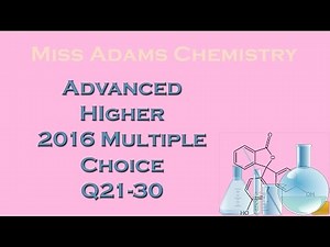Advanced Higher 2016 Multiple Choice Part 3 Questions 21-30