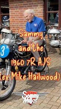 Sammy presents the fully restored 1960 7R AJS Ex Mike Hailwood racer on handover day to its owner.