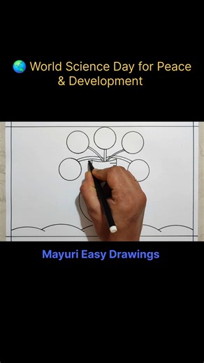 🌏 World Science Day for Peace & Development Drawing #shorts